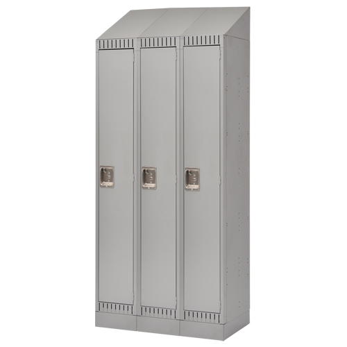 Casiers assembl&eacute;s, Bloc de 3, 36" x 18" x 72", Acier, Gris, Rivet (assembl&eacute;) Meunier Outillage Industriel