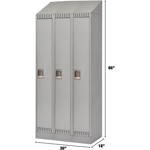 Casiers, Bloc de 3, 36" x 18" x 86", Acier, Gris, D&eacute;mont&eacute; Meunier Outillage Industriel