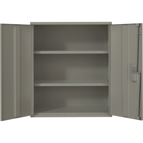Lo-Boy Storage Cabinet, Steel, 2 Shelves, 40" H x 36" W x 18" D, Grey Meunier Outillage Industriel