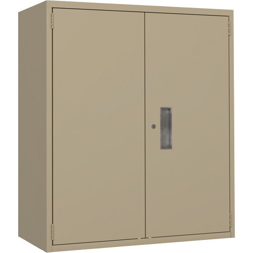 Lo-Boy Storage Cabinet, Steel, 2 Shelves, 40" H x 36" W x 18" D, Beige Meunier Outillage Industriel