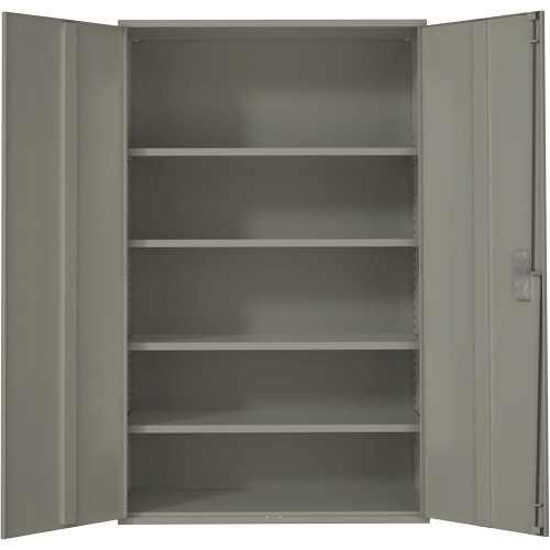 Extra Wide Hi-Boy Storage Cabinet, Steel, 4 Shelves, 72" H x 48" W x 24" D, Grey Meunier Outillage Industriel