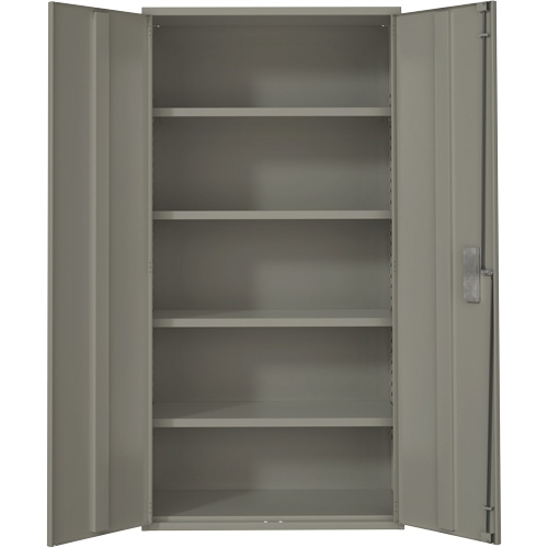 Hi-Boy Storage Cabinet, Steel, 4 Shelves, 72" H x 36" W x 18" D, Grey Meunier Outillage Industriel