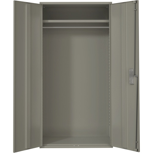 Wardrobe Storage Cabinet, Steel, 36" W x 18" D x 72" H, Grey Meunier Outillage Industriel