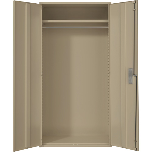 Wardrobe Storage Cabinet, Steel, 36" W x 18" D x 72" H, Beige Meunier Outillage Industriel