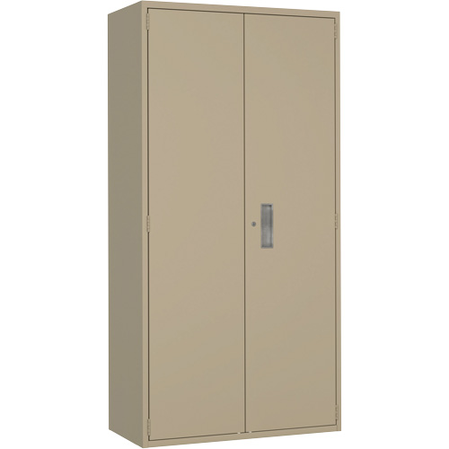 Combination Storage Cabinet, Steel, 6 Shelves, 72" H x 36" W x 18" D, Beige Meunier Outillage Industriel