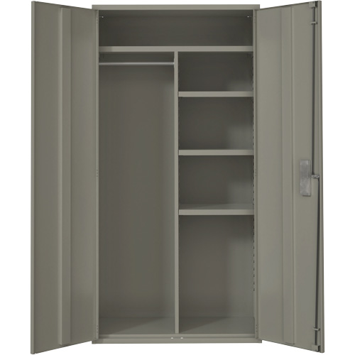 Combination Storage Cabinet, Steel, 6 Shelves, 72" H x 36" W x 18" D, Grey Meunier Outillage Industriel
