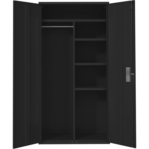 Armoire de rangements combin&eacute;s, Acier, 6 Tablettes, 72" h x 36" la x 18" P, Noir Meunier Outillage Industriel