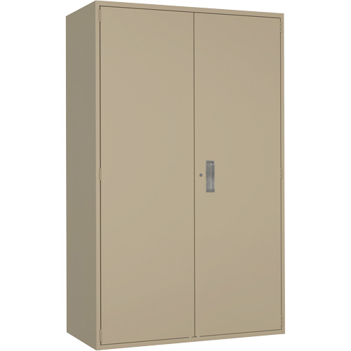 Extra Wide Hi-Boy Storage Cabinet, Steel, 4 Shelves, 72" H x 48" W x 24" D, Beige Meunier Outillage Industriel