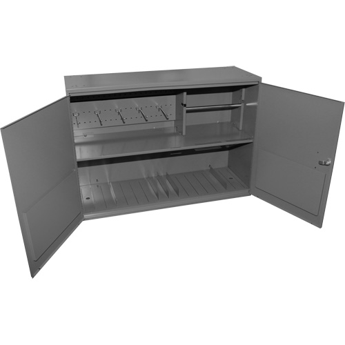Abrasive Accessory Cabinet, Steel, 2 Drawers, 33-3/4" x 11-7/8" x 23-7/8", Grey Meunier Outillage Industriel