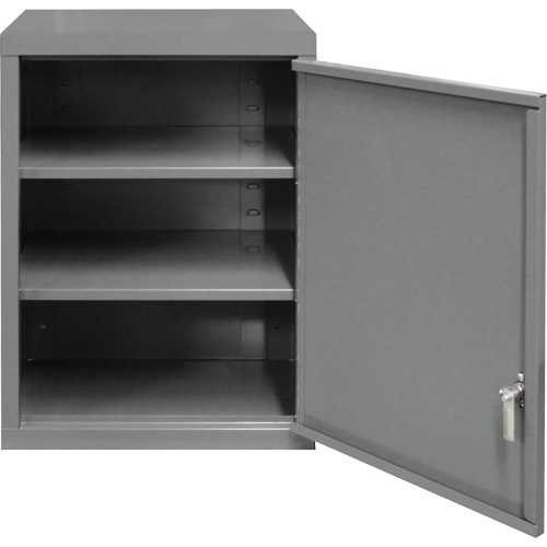 Armoire murale, 27" h x 13-11/16" la x 18" p, 2 tablettes, Acier, Gris Meunier Outillage Industriel
