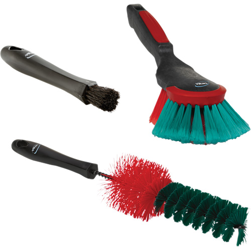 Ensemble de brosses pour l'int&eacute;rieur et l'ext&eacute;rieur des v&eacute;hicules de la s&eacute;rie Transport Meunier Outillage Industriel