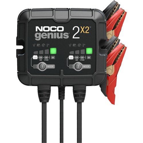 Genius&reg; 2X2 2-Bank, 4-Amp Battery Charger Meunier Outillage Industriel