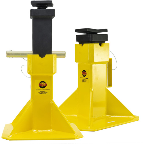 Jack Stands with Adjustable Screw Top Saddle, Locking Pin, 15-1/2" - 20-1/2" H Meunier Outillage Industriel