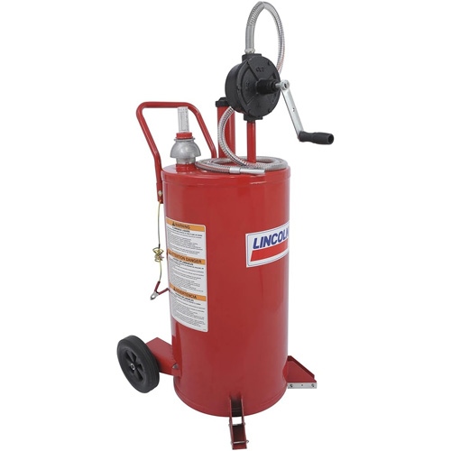 Chariot &agrave; carburant en acier de 25 gallons avec pompe rotative bidirectionnelle Meunier Outillage Industriel