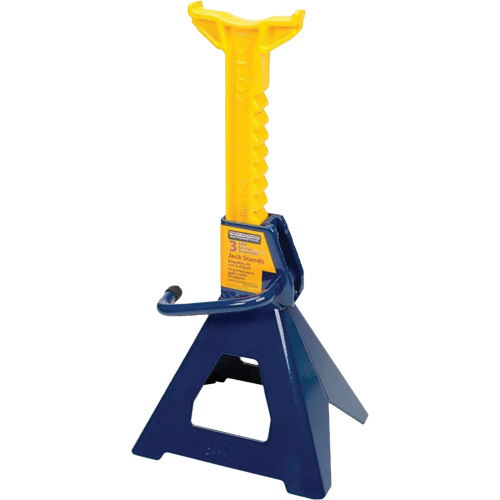 Jack Stand, Locking Handle/Ratchet, 3 tons Capacity, 19" H Meunier Outillage Industriel