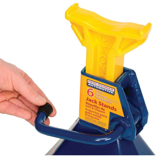 Jack Stand, Locking Handle/Ratchet, 6 tons Capacity, 25-1/4" H Meunier Outillage Industriel