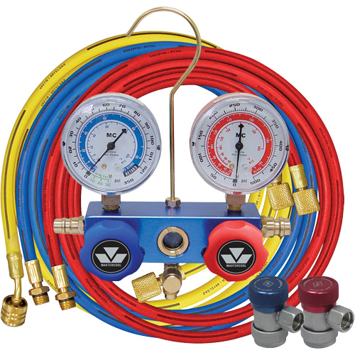 Ensemble de jauge &agrave; collecteur en aluminium 2 voies R134A Meunier Outillage Industriel