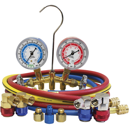 Ensemble de manom&egrave;tres collecteur double Meunier Outillage Industriel