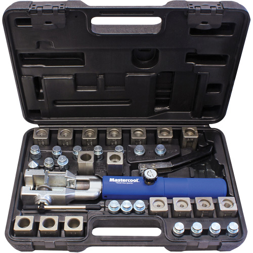 Universal Hydraulic Flaring Tool Set with Blue Handle & Adapter Set Meunier Outillage Industriel
