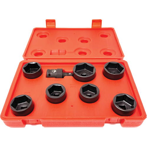 8 Pc. Extra-Low-Profile Oil Filter Socket Set Meunier Outillage Industriel