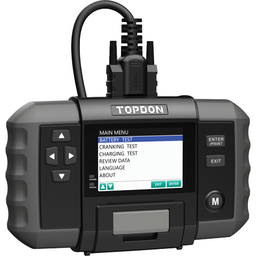 Testeur de batterie 12?V et de syst&egrave;mes 12?V/24?V BT600 avec imprimante int&eacute;gr&eacute;e Meunier Outillage Industriel