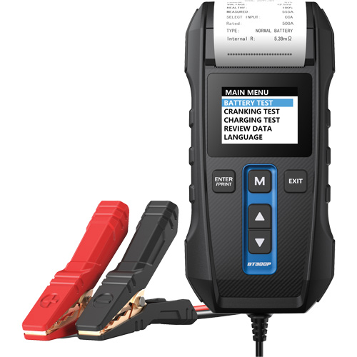 Testeur de batterie, de charge et de d&eacute;marrage BT300P avec imprimante Meunier Outillage Industriel