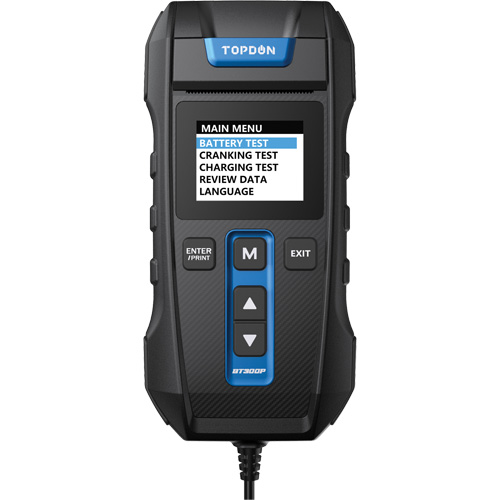 Testeur de batterie, de charge et de d&eacute;marrage BT300P avec imprimante Meunier Outillage Industriel