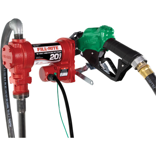 12V Fuel Transfer Pump with Nozzle Meunier Outillage Industriel
