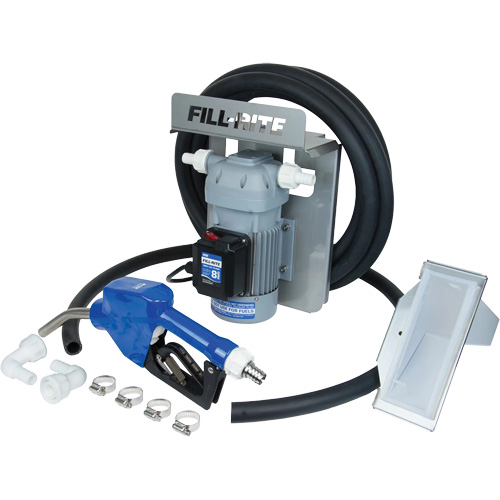Pompe de transfert de fluide d'&eacute;chappement diesel (DEF) 115 V CA avec support pour cuve GRV et pistolet Meunier Outillage Industriel