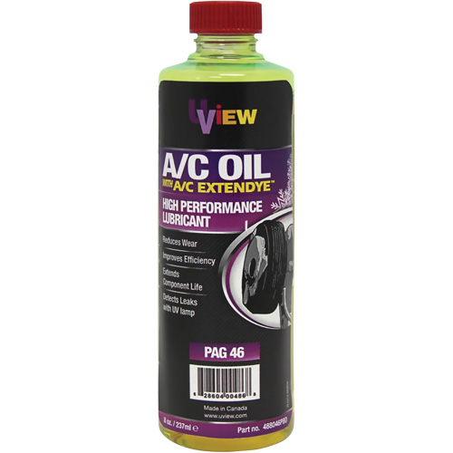 Huile PAG 46 avec ExtenDye pour syst&egrave;me de climatisation, 237 ml, Bouteille Meunier Outillage Industriel