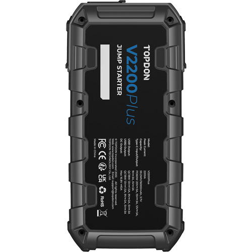 V2200Plus 2-in-1 2200 Peak Amp Jump Starter, Battery & System Tester Meunier Outillage Industriel