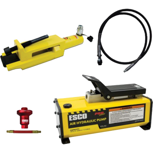 Ensemble de brise-talon pour pneus g&eacute;ants/&eacute;quipement de terrassement avec pompe hydraulique de 1/2 gallon Meunier Outillage Industriel