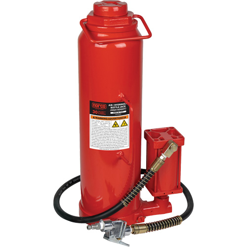 High Height Bottle Jack, 30 Ton(s), Air Hydraulic, 33-9/10" Raised Height Meunier Outillage Industriel