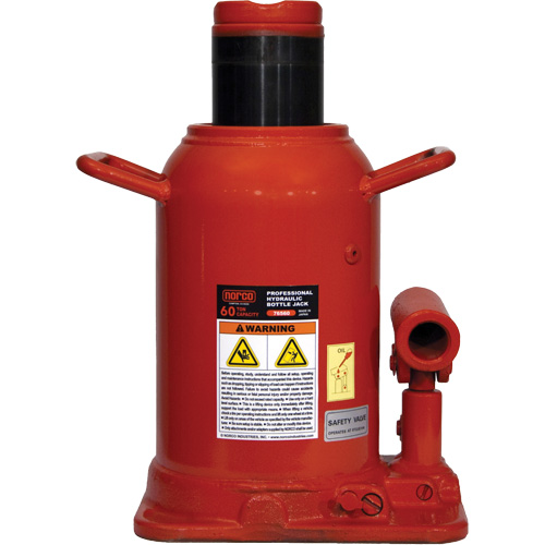 Professional Bottle Jack, 60 Ton(s), 18-11/16" Raised Height Meunier Outillage Industriel