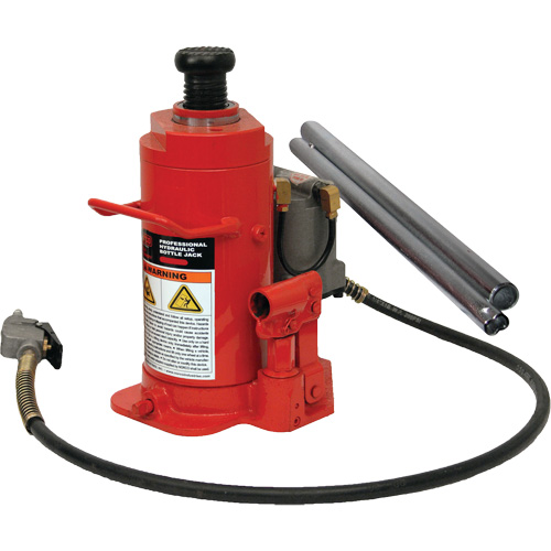 Standard Height Bottle Jack, 12 Ton(s), Air Hydraulic, 19-3/4" Raised Height Meunier Outillage Industriel