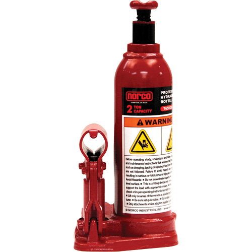 Professional Hydraulic Bottle Jack, 2 Ton(s), 14-1/2" Raised Height Meunier Outillage Industriel