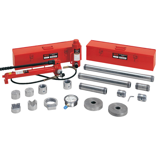 20-Ton Capacity Collision/Maintenance Repair Kit with Forged Adapters Meunier Outillage Industriel