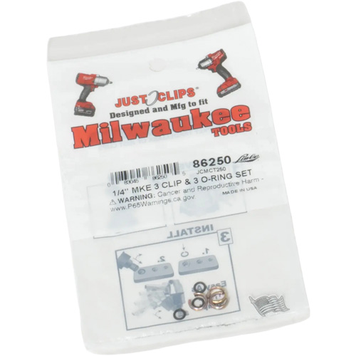 1/4" Clips & O-Rings Set for Milwaukee Meunier Outillage Industriel