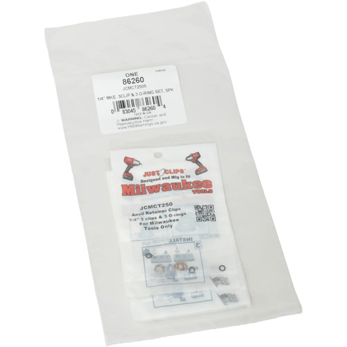 1/4" Clips & O-Rings Set for Milwaukee - Bulk Meunier Outillage Industriel