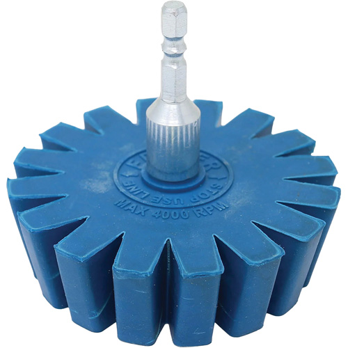 Conical Gear Eraser Wheel with Quick-Connect Arbor Adapter Meunier Outillage Industriel
