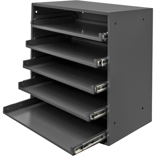 Armoire de rangement &agrave; cloisons, Acier, 5 compartiments, 20-1/2" la x 12-1/2" p, 21" h, Gris Meunier Outillage Industriel