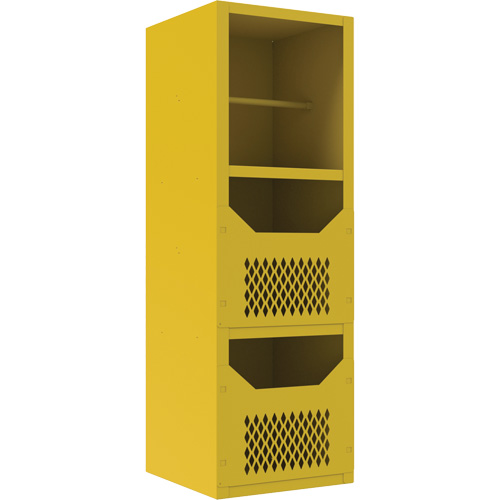 Armoire pour le contr&ocirc;le des d&eacute;versements, 1 Tablettes, 72" h x 24" la x 24" p, Acier, Jaune Meunier Outillage Industriel