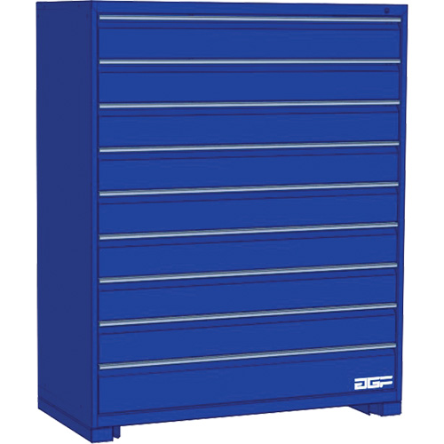 Armoire &agrave; tiroirs modulaire, 9 tiroirs, 60" la x 28" p x 60" h, Bleu Meunier Outillage Industriel