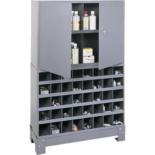 Unit&eacute; de stockage modulaire pour petites pi&egrave;ces, Acier, 0 tiroirs, 33-3/4" x 12-1/4" x 53-1/2", Gris Meunier Outillage Industriel