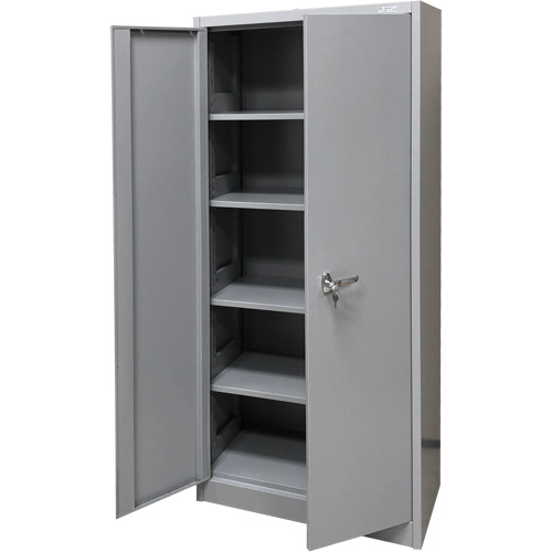 Storage Cabinet, Steel, 4 Shelves, 66" H x 30" W x 15" D, Grey Meunier Outillage Industriel