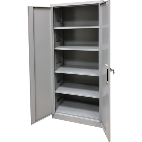 Storage Cabinet, Steel, 4 Shelves, 66" H x 30" W x 15" D, Grey Meunier Outillage Industriel