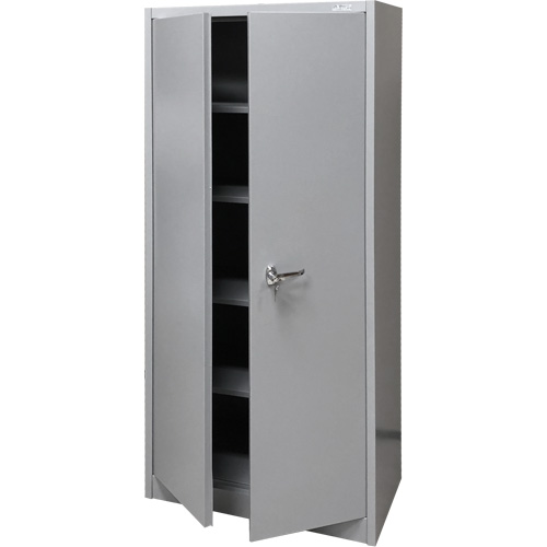 Storage Cabinet, Steel, 4 Shelves, 66" H x 30" W x 15" D, Grey Meunier Outillage Industriel