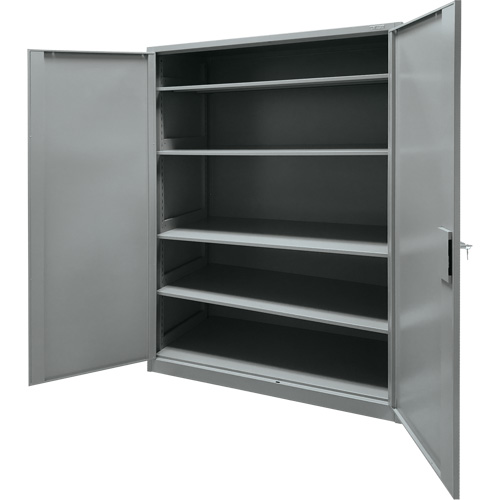 Storage Cabinet, Steel, 4 Shelves, 78" H x 48" W x 24" D, Grey Meunier Outillage Industriel