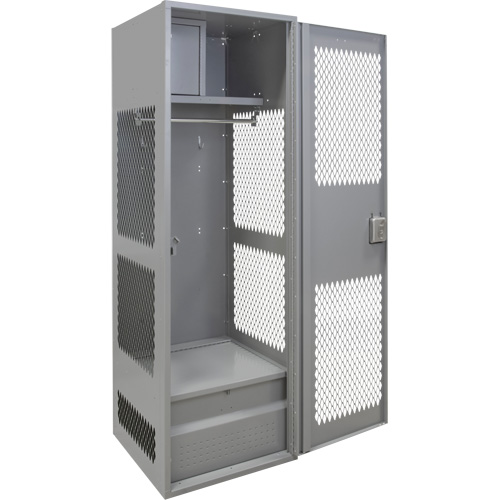 Gear Locker with Door, Steel, 24" W x 24" D x 72" H, Grey Meunier Outillage Industriel