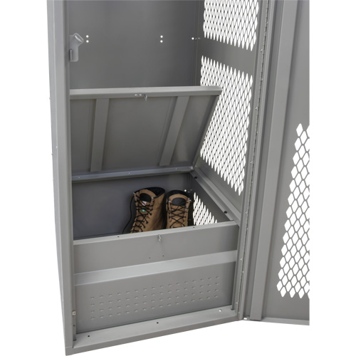 Gear Locker with Door, Steel, 24" W x 24" D x 72" H, Grey Meunier Outillage Industriel